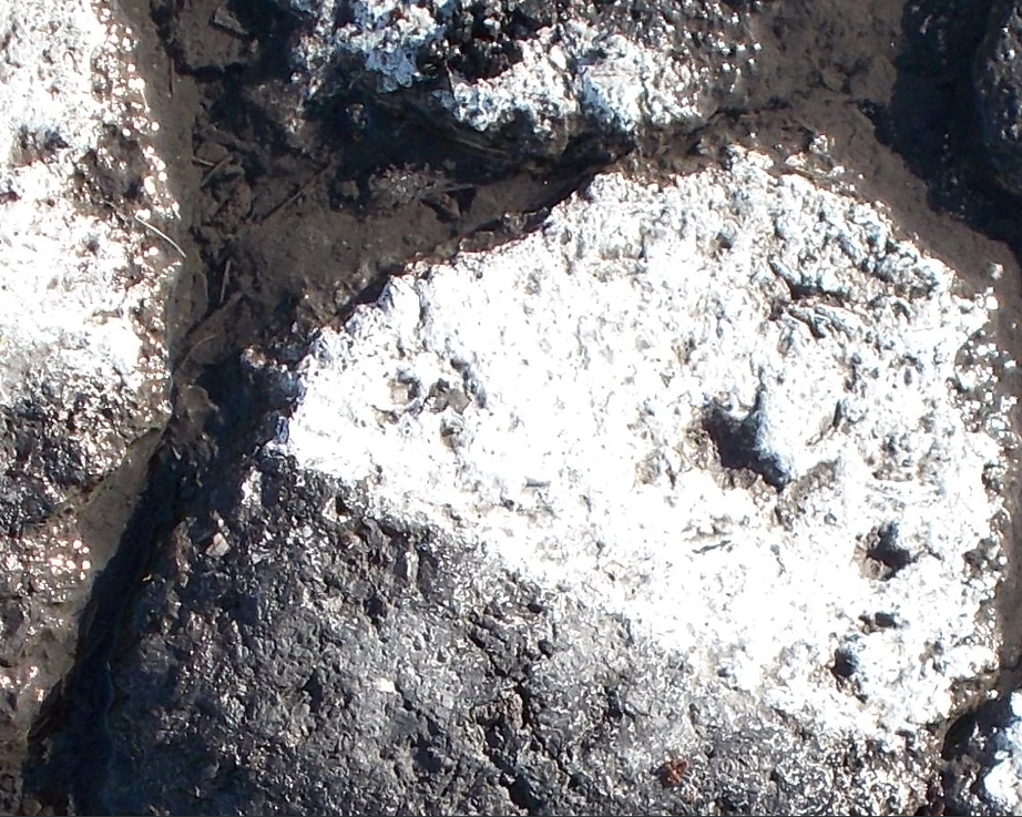 Black Macadam White Paint